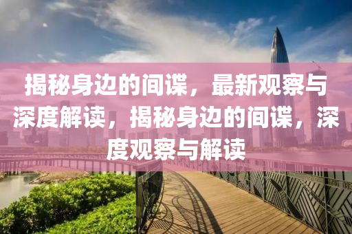 揭秘身边的间谍,最新观察与深中山市多米克自动化设备有限公司度解读,揭秘身边的间谍,深度观察与解读