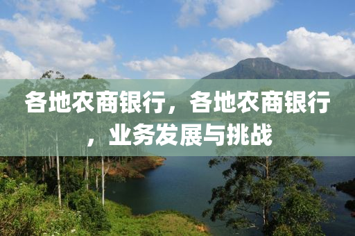 各地农商银行,各地农商银行,业务发展与挑战中山市多米克自动化设备有限公司