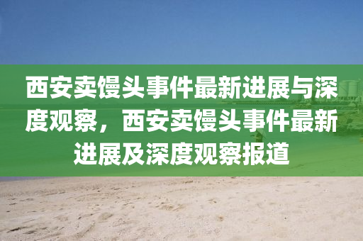 西安卖馒头事件最新进展与深度观察,西安卖馒头事件最新进展及深度观察报道中山市多米克自动化设备有限公司