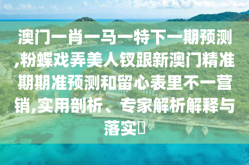 澳门一肖一马一特下一期预测,粉蝶戏弄美人钗跟新澳门精准期期准预测和留心表里不一营销,实用剖析、专家解析解释与落实​