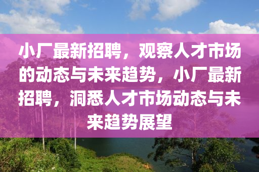 小厂最新招聘,观察人才市场的动态与未来趋势,小厂最新招聘,洞悉人才市场动态与未来趋势展望中山市多米克自动化设备有限公司